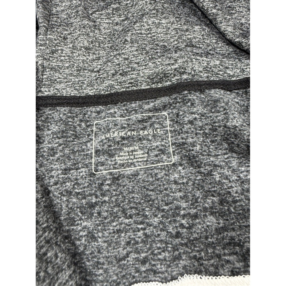 American Eagle 1977 Full Zip Hoodie Gray White Colorblock Mens Medium - Picture 3 of 6